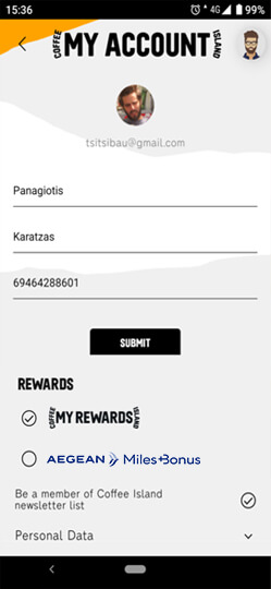 MY COFFEE ISLAND app