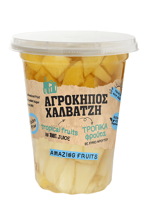 Αγρόκηπος τροπικά φρούτα σε χυμό φρούτου 400gr
