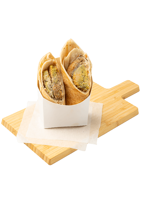 Αραβική πίτα με φαλάφελ & vegan σαλάτα κηπουρού