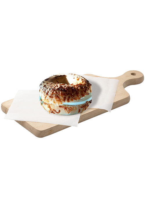 Bagel με κεφαλογραβιέρα και μανούρι