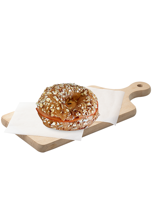 Bagel πολύσπορο με καπνιστή γαλοπούλα