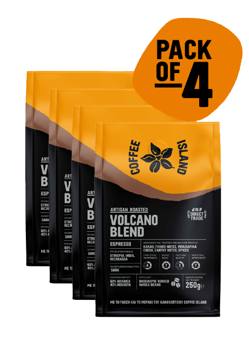 Bundle 4 x Espresso Volcano Blend Συσκευασμένος 250γρ