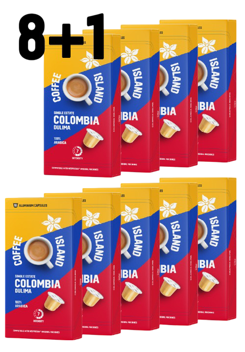 Bundle Κάψουλες Αλουμινίου Espresso Colombia (10 τεμ x 8 + 1 ΔΩΡΟ)
