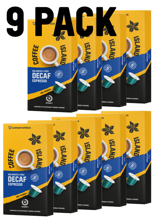Bundle Aluminium Capsules Espresso Decaf (10 pieces x 9)