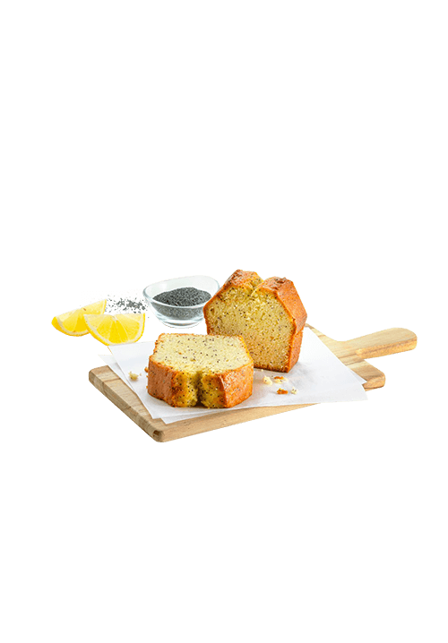 Lemon cake with poppy seeds