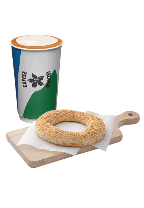 Cappuccino Large + Κουλούρι Θεσσαλονίκης