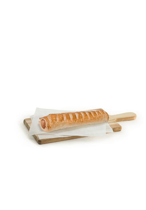 Handmade sausage pie with cheese filling & sauce