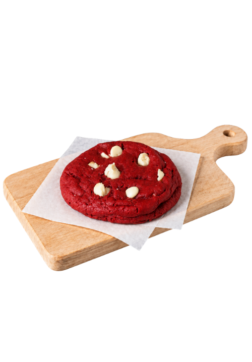 Χειροποίητο Cookie Red velvet με κομμάτια λευκής Βελγικής σοκολάτας