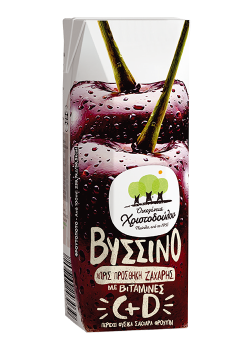 Χυμός Οικογένεια Χριστοδούλου Βύσσινο Χωρίς Προσθήκη Ζάχαρης 250ml