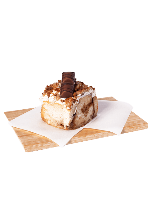 Cinnamon roll with bueno cream