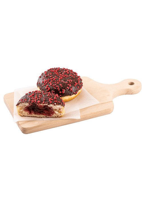 Dunut with forest fruits jam filling