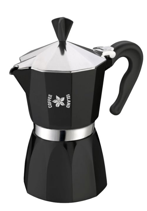 Εσπρεσσιέρα supermoka 3 cups coffee island(μαύρο)