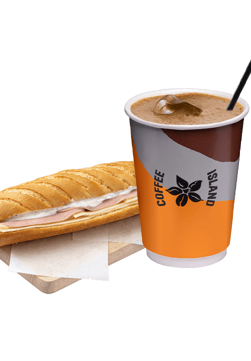 Espresso Freddo + Βιεννέζικη με χοιρίνη ωμοπλάτη