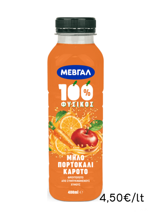 Φρουτοποτό Μήλο - Πορτοκάλι - Καρότο ΜΕΒΓΑΛ 400ml