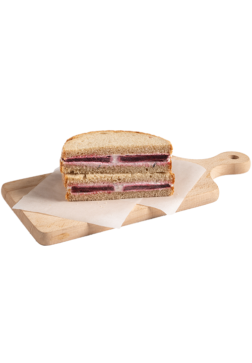 Γαλλικό τοστ με παντζάρι και μους φέτας