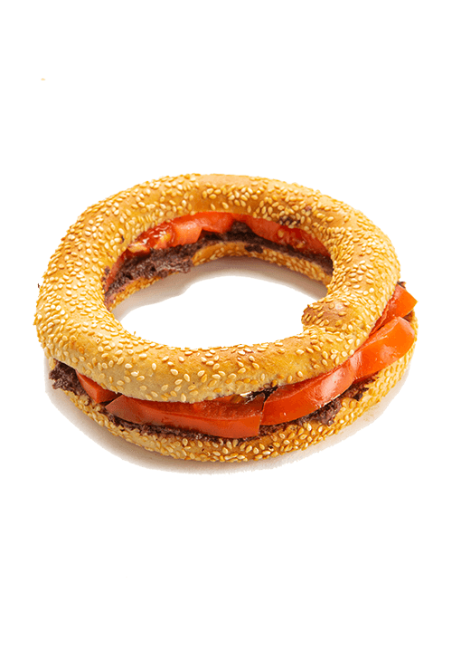 Κουλούρι Θεσσαλονίκης πάστα ελιάς & ντομάτα