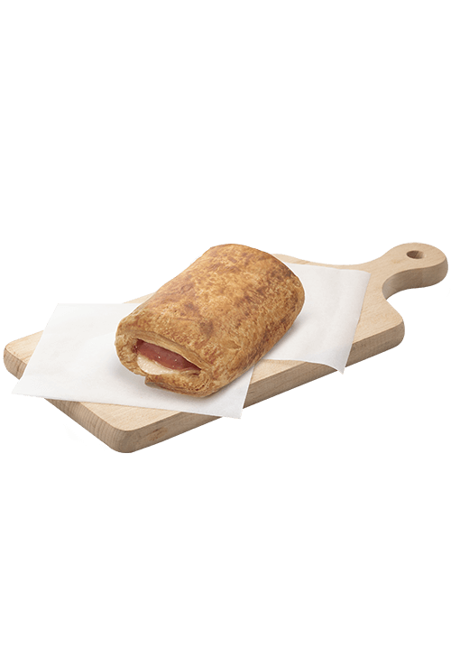 Croissant with cold cuts and cheese