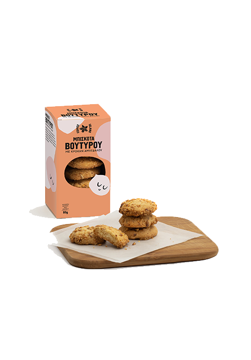 Μπισκοτάκια βουτύρου με κροκάν αμυγδάλου