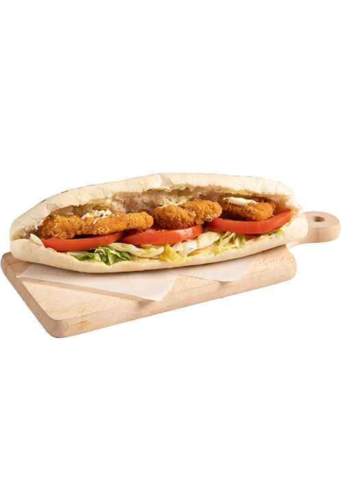 Panini με τηγανητό κοτόπουλο