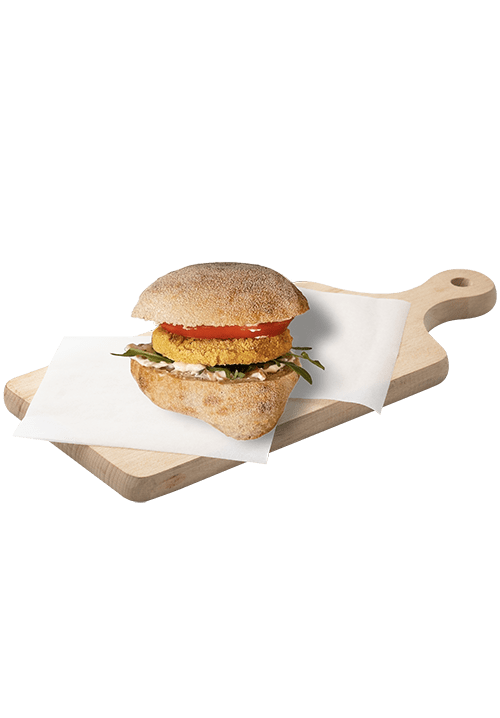 Panino tondo μπιφτέκι λαχανικών