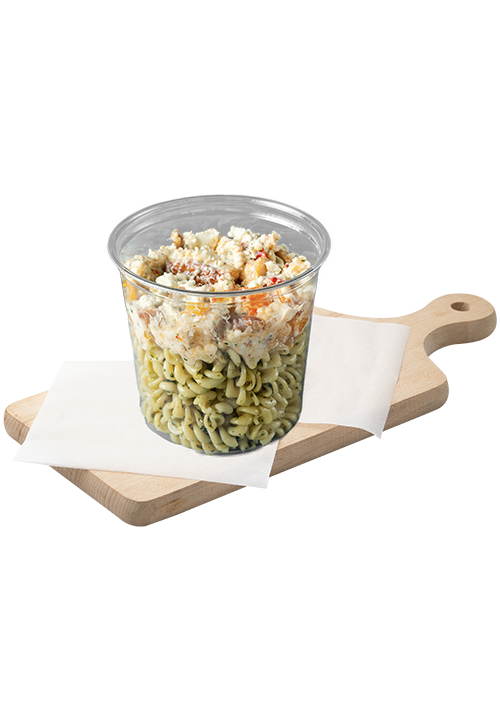 Σαλάτα ζυμαρικών-βίδες με κοτόπουλο και σως μυζήθρας