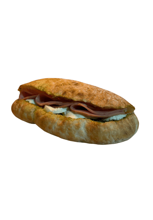 Σάντουιτς με μοτσαρέλα, μορταδέλα και πέστο