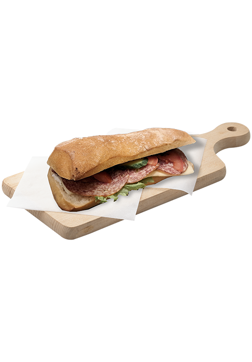 Σάντουιτς ζαπατάκι ολικής με σαλάμι Ουγγαρίας