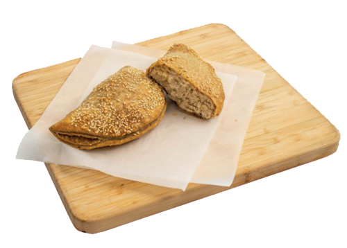 Cheese pie with carob syrup