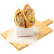 Arabic pita with falafel & vegan salad