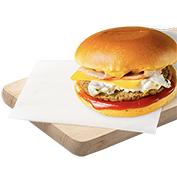 Burger με μπιφτέκι,cheddar,μπέικον,και burger σως