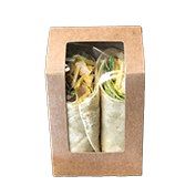Handmade tortilla with chicken