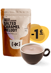 Combo Hot Beverage + Grindery Milk Chocolate Caramel & Sea Salt 250g