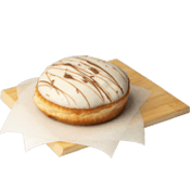 Donut λευκής σοκολάτας με γέμιση πραλίνας φουντουκιού