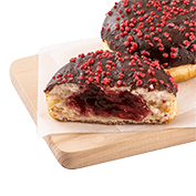 Donut με γέμιση μαρμελάδα φρούτα του δάσους