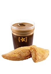 Espresso On the Rocks 12oz & Handmade Pie with Cretan gruyere