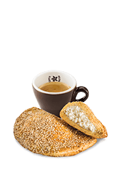 Espresso & Μελόπιτα με τυρί και σουσάμι