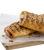 Flute filled with hazelnut praline