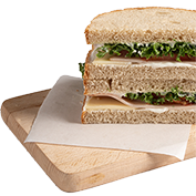 French toast, mayonnaise, tomato, lola, Edam cheese, smoked turkey