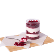 Red velvet cream cheese με φράουλα