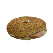 Stuffed koulouri with turkey, kasseri cheese, and Philadelphia cream cheese