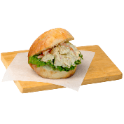 Mini sandwich with green salad and chicken salad