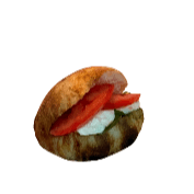 Mini sandwich with mozzarella, tomato, arugula, and basil pesto