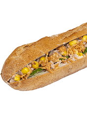Wholewheat baguette with tuna