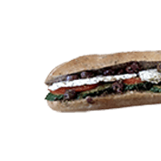 Rye baguette with vegetables