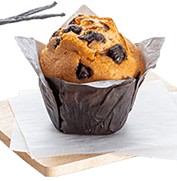 Muffin βανίλιας με κομμάτια μαύρης σοκολάτας