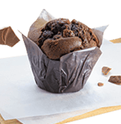 Muffin διπλής σοκολάτας
