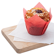 Muffin με γέμιση φρούτα του δάσους