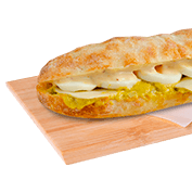 Panini από προζύμι ΖΕΟ με αυγό, μους αβοκάντο, τυρί  ένταμ & σως μέλι-μουστάρδα