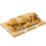 Pinsa with chicken fillet