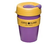 Πλαστική Κούπα Keep Cup Μώβ-Κίτρινο 12oz